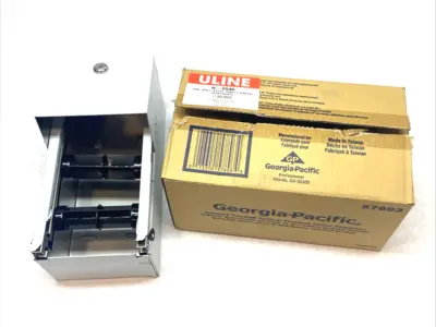 New | in-Stock ULINE Double Roll Toilet Paper Dispenser Steel Janitorial Equipment Michigan US | Maverick Industrial Sales #1400810
