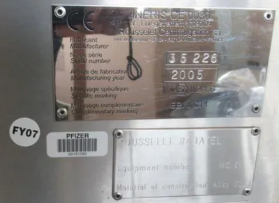 Rousselet Robatel RC 30 VxR XP basket centrifuge, Hastelloy C-22.