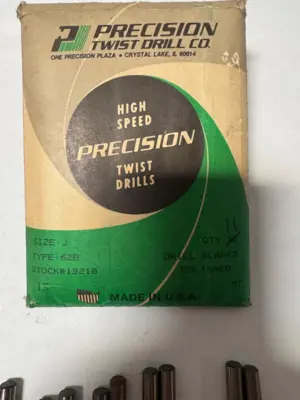 Precision Twist Drill HSS Blank J 62B 19210 USA Polished 11 Pcs New