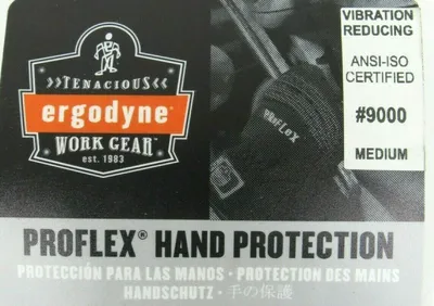 NEW LOT OF 14 PAIRS ERGODYNE 9000 PROFLEX VIBRATION REDUCING GLOVES MEDIUM