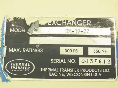 Thermal Transfer RM-19-22 Heat Exchanger Fan Air Oil Cooler Radiator -No Motor