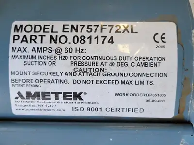 USED AMETEK EN757F72XL