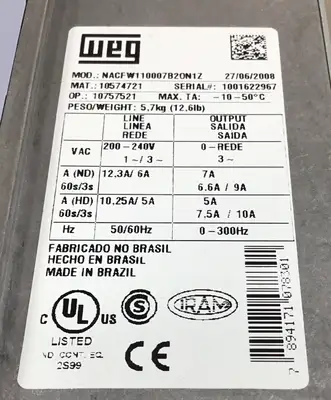 USED WEG CFW-11