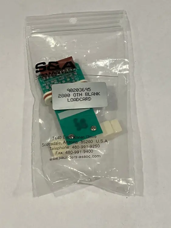 New | in-Stock Saunders & Associates 2800 OTH Blank Loadcard 0000782-03 Semiconductor Parts Michigan US | Maverick Industrial Sales #1473944