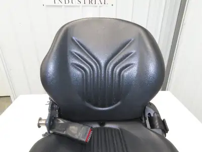 Grammer Forklift Seat Black Vinyl Adjustable Removed From Linde 1114891