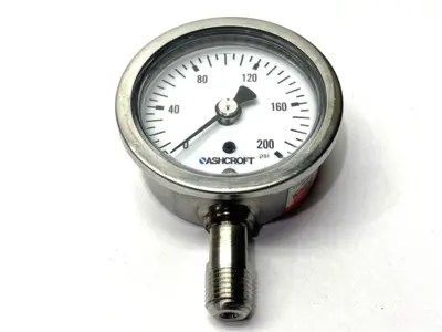 Used Ashcroft Pressure Gauge 0-200PSI, 9/16" Male Thread Universal Pressure Meters Michigan US | Maverick Industrial Sales #1461200