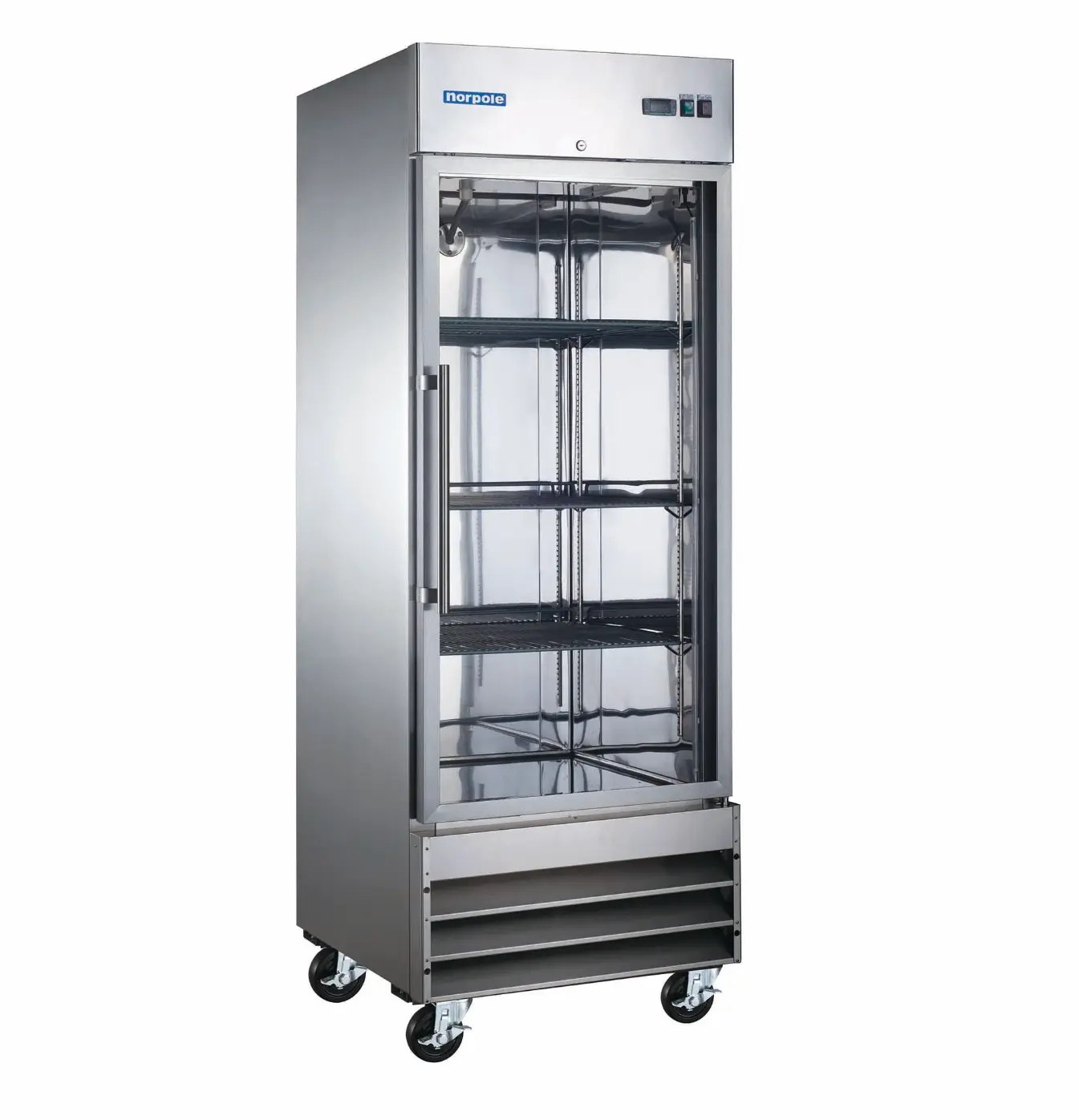 Magic Chef 29 IN. 23 CU. FT. FROST FREE DEFROST UPRIGHT FREEZER REACH-IN STAINLESS STEEL SINGLE GLASS DOOR