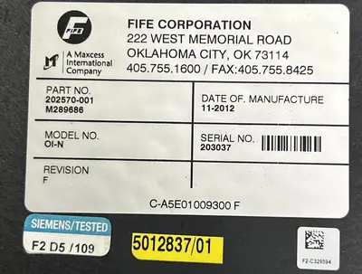 USED FIFE CORP 202570-001