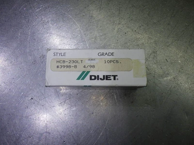 Dijet Carbide Ballnose Inserts QTY10 HCB-230LT JC355 (LOC2008A)