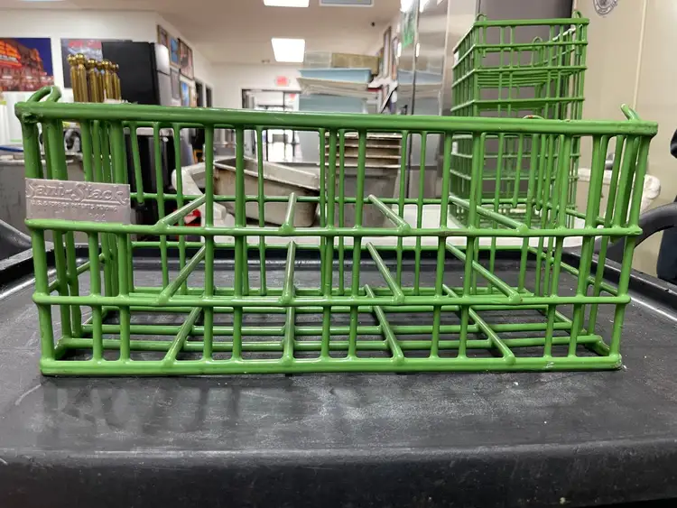 Used Sani Stack Used Sani Stack Coated wire Plate Washing Basket Crate R22 Food, Restaurant, & Bakery Parts & Accessories Illinois US | Falcon Restaurant Supply #1376232