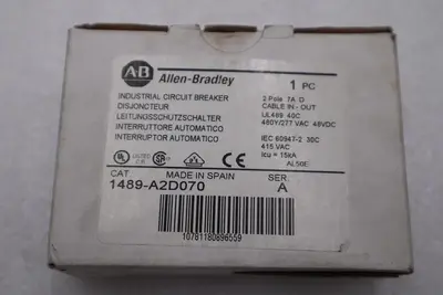 NEW OPEN BOX AB Allen Bradley 1489-A2D070 Circuit Breaker STOCK H255A