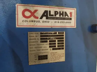 ALPHA1 PARTS QUENCH COOLING SYSTEM: INCLUDES CONTROLS, HEAT EXCHANGER, DIP TANK & PARTS CONVEYOR: STOCK #21690