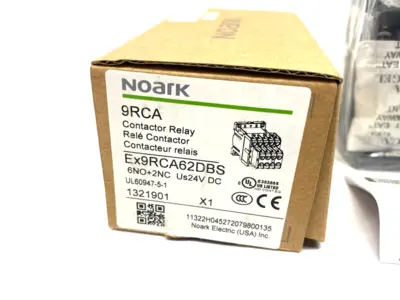 1321901,Ex9RCA62DBS | Noark Ex9RCA62DBS Safety IEC Control Contactor 6NO+2NC 24VDC 1321901 - New