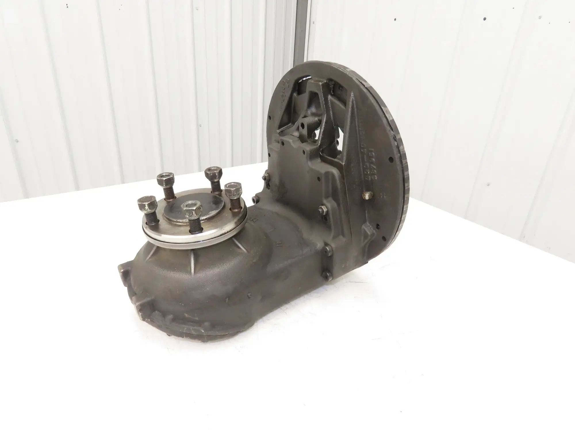 Hyster Drive Axle Power Steering Hub Removed From N30XMR2 Stand On Forklift