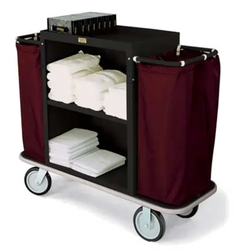 Forbes Industries Housekeeping Cart w/ (2) Shelves & (2) Bags - 30"L x 19"W x 36"H, Plastic (2192-36)