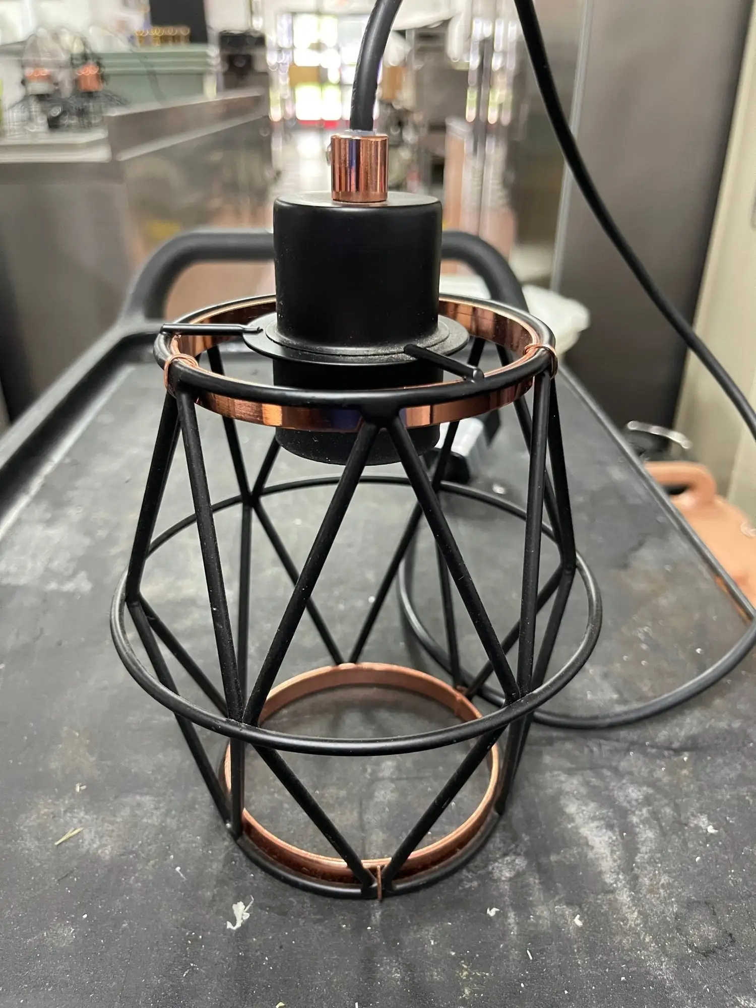 Used Luminex Used Luminex Track Wire Cage Pendant Light 120V Lighting Illinois US | Falcon Restaurant Supply #1376158