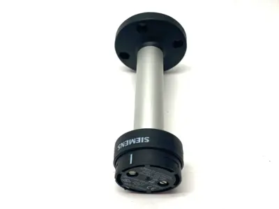 USED SIEMENS STACK LIGHT ELEMENT BASE MODULE 50MM BLACK W/ 4" POLE