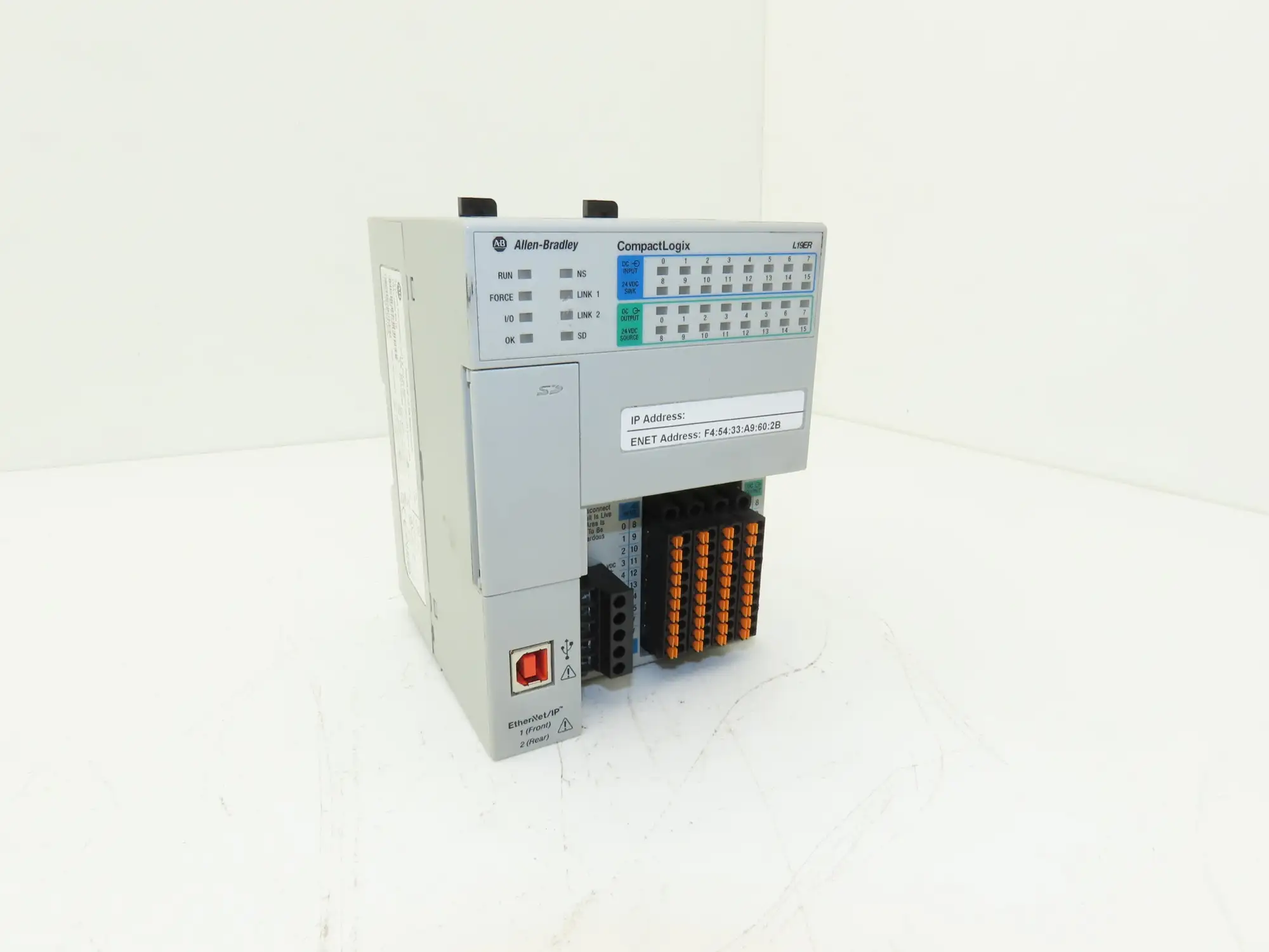 Allen Bradley 1769-L19ER-BB1B CompactLogix L19 Controller 1MB 16 DI/16 DO 24VDC