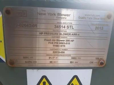 USED 2013 NEW YORK BLOWER AF-40