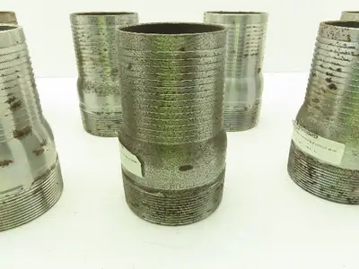 Dixon Valve 4"x 4" NPT Steel Pipe Nipple Hose Barb Fitting  Lot of 7