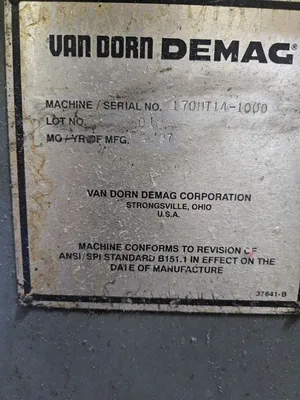 1997 VAN DORN 170HT Injection Molding Horizontal/Vertical | Machinery Network (5)
