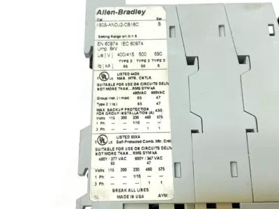 USED ALLEN-BRADLEY 190S-ANDJ2-CB16C SER. B