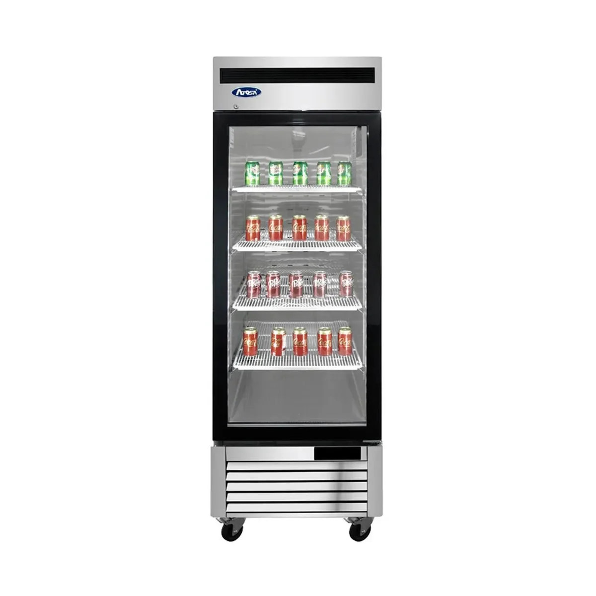 New | in-Stock Atosa New Atosa MCF8705GR Bottom Mount (1) Glass Door Merchandiser Refrigerator Display Refrigerators Illinois US | Falcon Restaurant Supply #1375481