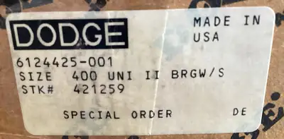 USED BALDOR DODGE UN2400