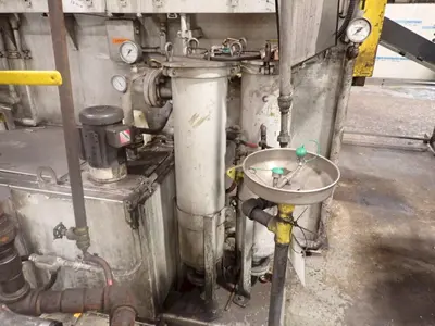 48" X 3-STAGE RANSOHOFF ROTARY DRUM BATCH AUTOMATIC PARTS DEBURR & WASHER SYSTEM, NEW 2013: YOBRO #24300
