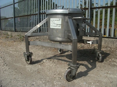 110 L S/S Open Top Trolley Tank