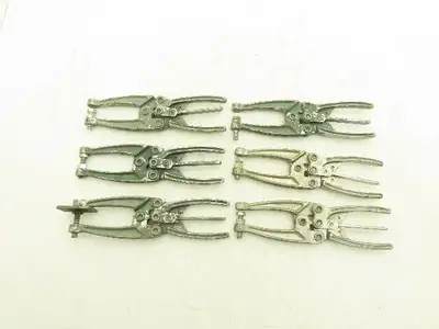 De-Sta-Co 491 Adjustable Welding hand Squeeze Clamping Pliers Lot of 6