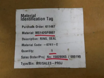 Siemens MS142GF0007 Sealing Ring Assembly Rev. 1 New