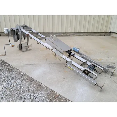 Used Smalley 11'-3" DG Vertical Bucket Lift Plastic Conveyor [PARTS]