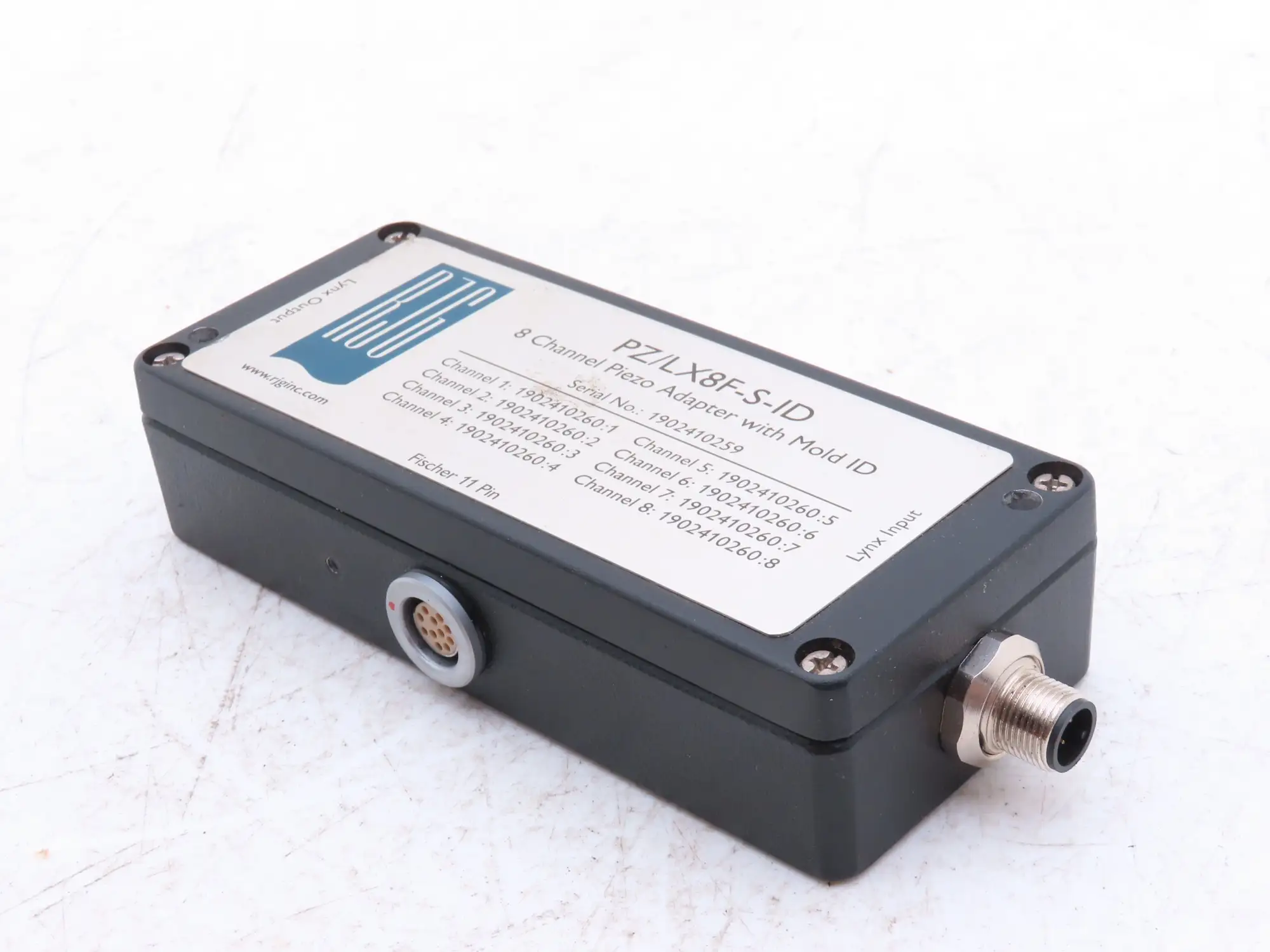 RJG PZ/LX8F-S-ID Vacuum Gauge Transducer Piezo Adapter Module 8 Channel