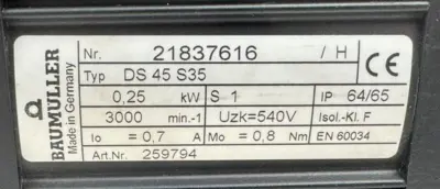 USED BAUMULLER 259794