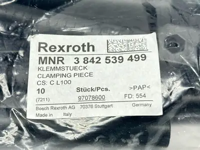 3 842 539 499 | Bosch Rexroth 3842539499 Clamping Piece C L100 PACK OF 10 - New