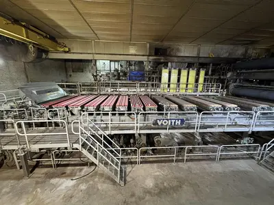 110" (2.8M) VOITH FOURDRINIER PAPER MACHINE (LBM) MFG 2001 LINERBOARD / TUBE & CORE – TANDEM NIPCOFLEX SHOE PRESSES - 72"(1.8M) DIAMETER DRYERS