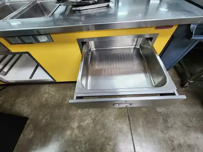 Used Delfield Used Delfield - ShelleyGlas 4 Open well Steam Buffet Server Table Steam Tables (Food) Illinois US | Falcon Restaurant Supply #1376782