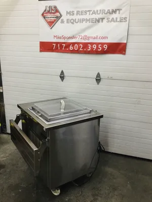 Silver King SKF 22.5 Drop In Dipping Cab W/Delfield SC-36” SS Ref Serving Cart