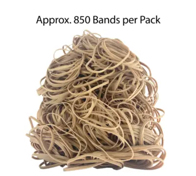 Office Depot Rubber Bands, #33, 3-1/2" x 1/8", Crepe, Approx 850 Per Bag