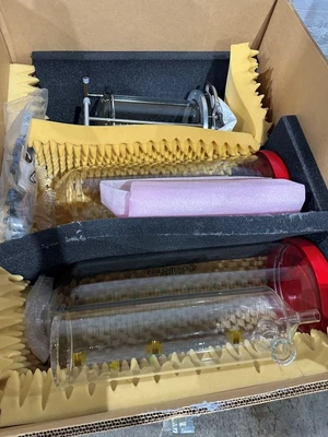 CHEMGLASS CG-1968-X-14 GLASS REACTOR W/ 3 VES