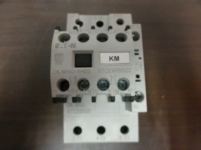 Eaton DIL M50 XTCE050D Magnetic Contactor w/ DIL M150-XHI22 XTCEXFBG22 Cnt Block