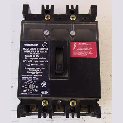 Westinghouse 3 Pole 50 Amp MCP Breaker