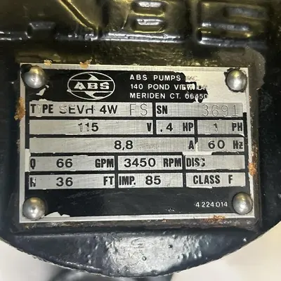 Used ABS SEVH4WFS Submersible Pumps Ohio US | Surplus Asset Holdings #1365865
