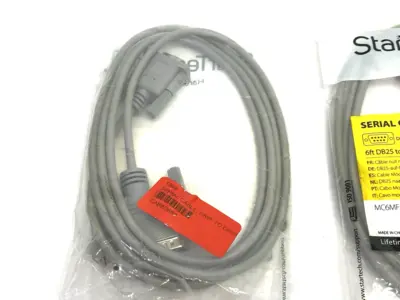 New | in-Stock StarTech Serial Modem Cable DB25 to DB9 M to F 6ft Length LOT OF 3 Cable & Wire Michigan US | Maverick Industrial Sales #1395192