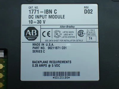 Used ALLENBRADLEY 1771IBN PLC Input & Output Ohio US | HGR 24 #879758