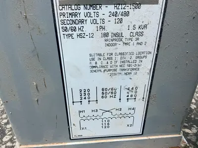 Used HEVIDUTY HZ121500 Distribution Transformers Ohio US | HGR 24 #1542170