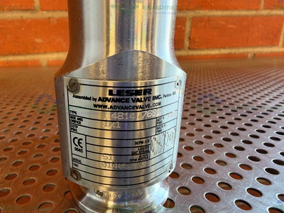 Used LESER 4814.7684 SPRING LOADED SANITARY SAFETY RELIEF VALVE W/1" SANITARY FITTING Valves/Fittings California US | Equipment Lab #1506523