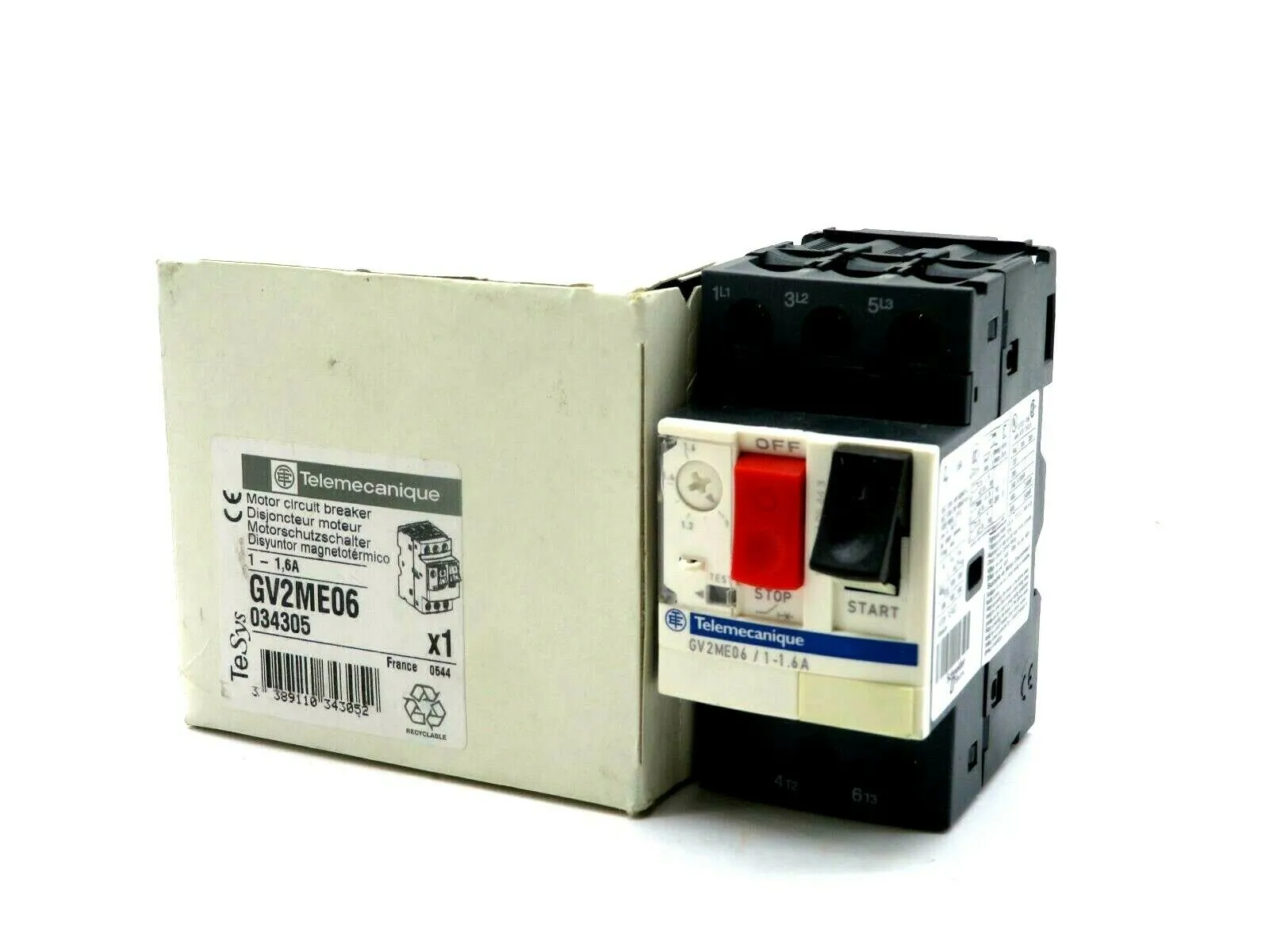 NEW TELEMECANIQUE GV2ME06 MOTOR CIRCUIT BREAKER