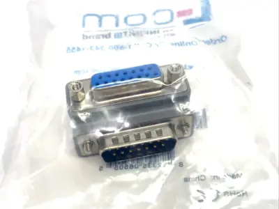 DG9015MF1 | L-Com   Low Profile Right Angle Adapter, DB15 Male To Female LOT OF 4 - New